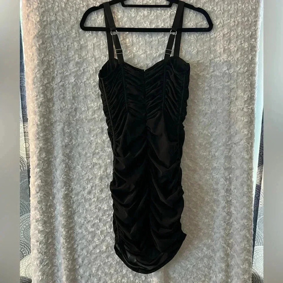 Leau NWT Sheer Stretch Bodice Corset Miami Mesh Mini Dress (Medium) - Picture 3 of 9